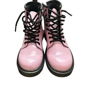 Dr Martens 1460 Boot Kids Size 3 Pink Glossy Patented Leather